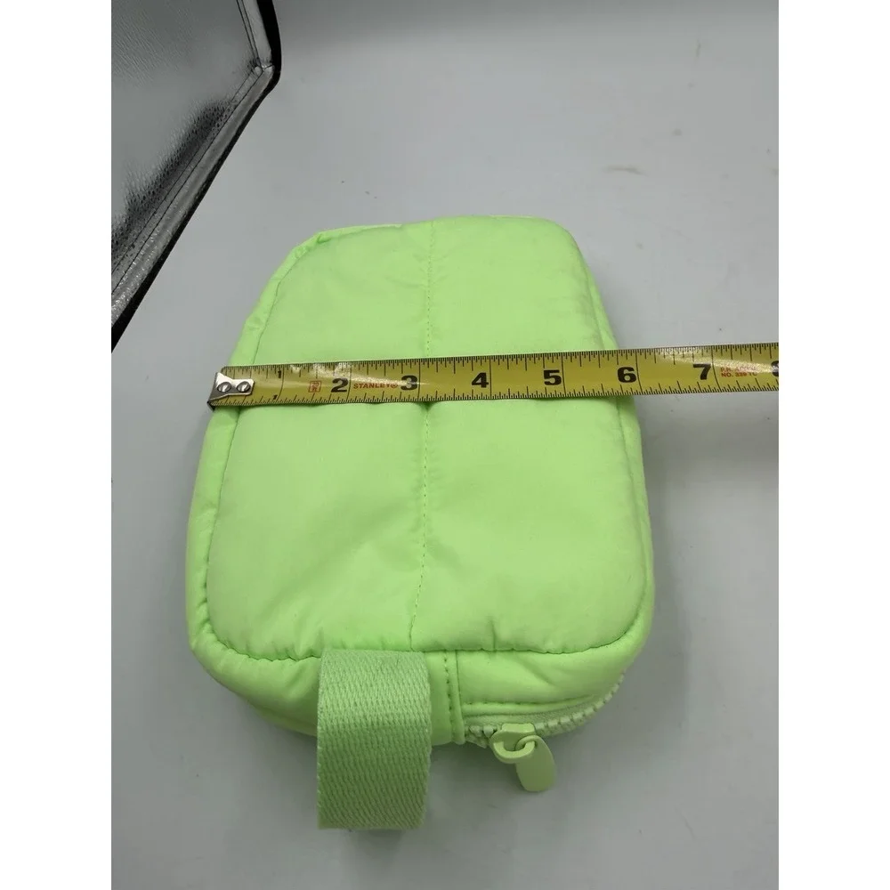 ULTA Light Green Quilted Zipper Makeup Bag Approx 9 x 6 in